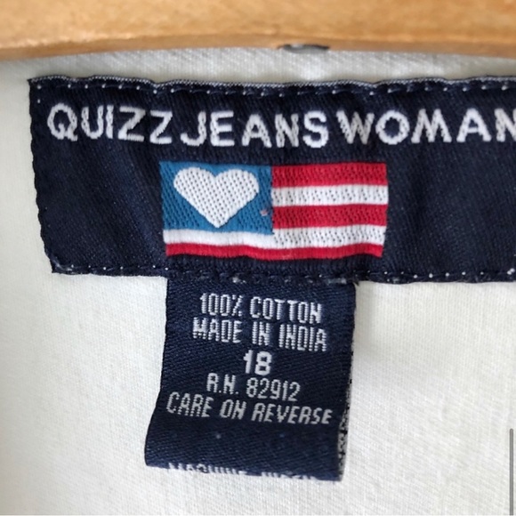 Vintage 90s white denim button up shirt short sleeve XL - Picture 6 of 6